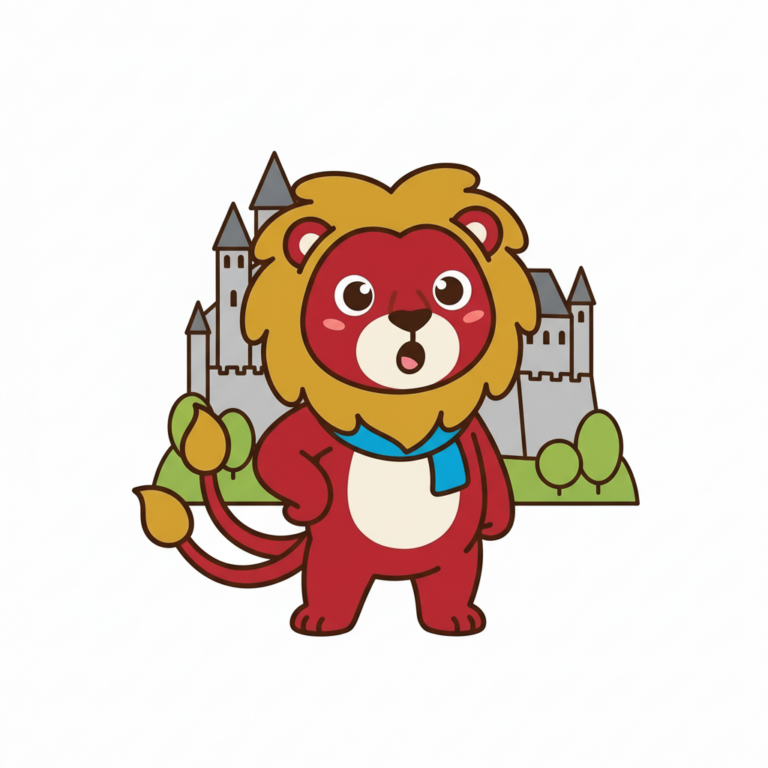 Mascotte Roudeli au château de Vianden
